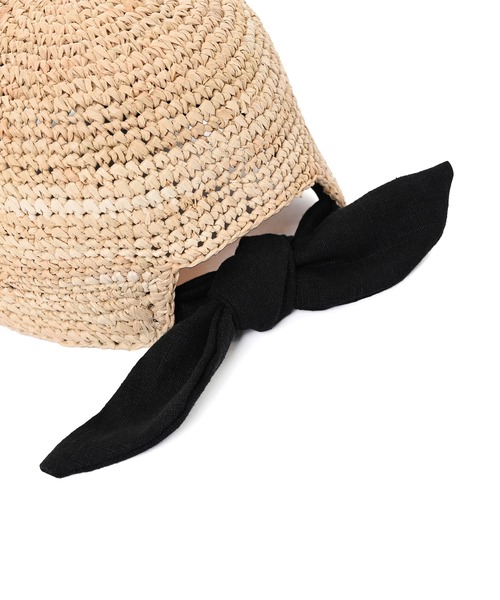 Narcissus（ナルシス）の「【Narcissus】ジュートキャップ（キャップ・レディース・ブラック/ベージュ・FREE）」の9枚目の写真