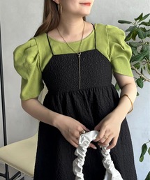 バックオープンパワショルリブカットソー