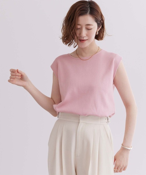 うさとの服　フレンチスリーブのトップス フレンチスリーブニットトップス（ニット/セーター）｜ur's（ユアーズ