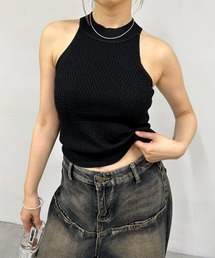 WHO'S WHO gallery | クロス編みホルタートップス(キャミソール)