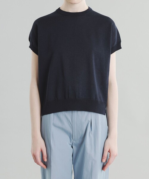 「MACKINTOSH PHILOSOPHY」 半袖ニット 2 ダークネイビー レディース MACKINTOSH PHILOSOPHY 「MACKINTOSH PHILOSOPHY」 半袖ニット 2