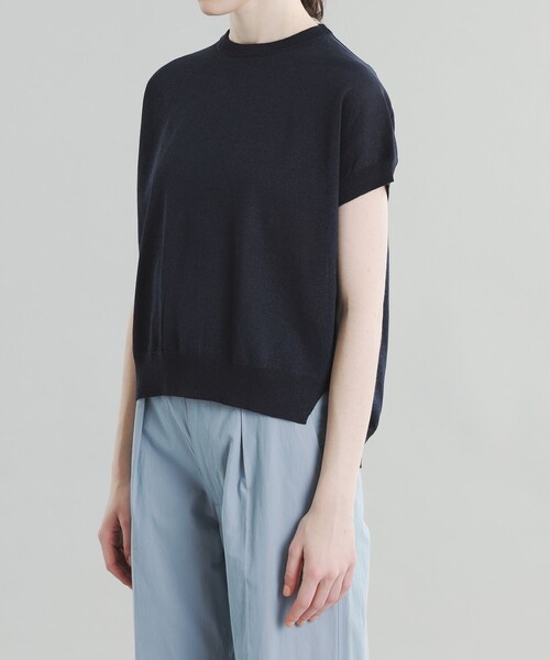 「MACKINTOSH PHILOSOPHY」 半袖ニット 2 ダークネイビー レディース MACKINTOSH PHILOSOPHY 「MACKINTOSH PHILOSOPHY」 半袖ニット 2