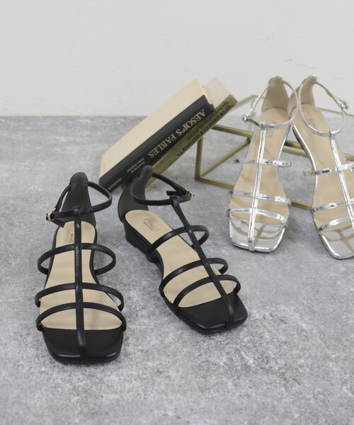 PANIER（パニエ）の「【PANIER/パニエ】スリムライングラディエーターサンダル（サンダル・レディース・シルバー/ブラック・23/24）」の8枚目の写真