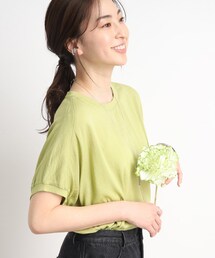 DRESKIP | 【イージーケア】大人のヘルシーカジュアルはこれにお任せ!リブ切り替えブラウス(シャツ/ブラウス)