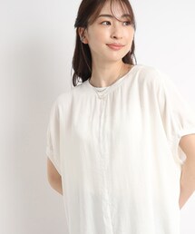 DRESKIP | 【イージーケア】大人のヘルシーカジュアルはこれにお任せ！リブ切り替えブラウス(シャツ/ブラウス)