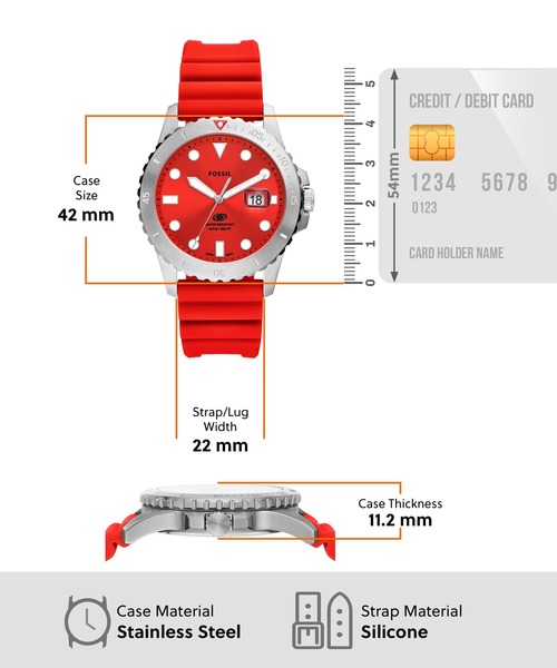 FOSSIL(フォッシル)の「FOSSIL BLUE FS5997(アナログ腕時計・メンズ・レッド・FREE)」の2枚目の写真