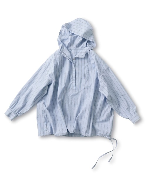 and myera(アンド マイラ)の「and myera 布はくで作ったパーカー(パーカー・レディース・ブルー・LARGE/MEDIUM/X-LARGE/SMALL)」の5枚目の写真