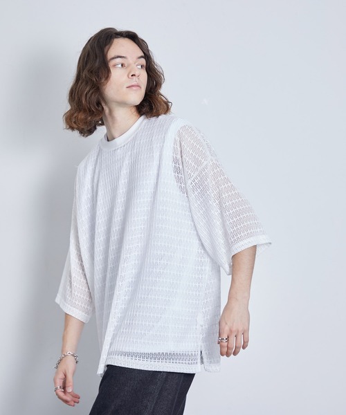 JUNRED（ジュンレッド）の「レースアンサンブルビッグT（アンサンブル・メンズ・ホワイト/グリーン/ブラック・L/M/S）」の5枚目の写真