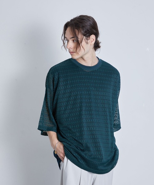 JUNRED（ジュンレッド）の「レースアンサンブルビッグT（アンサンブル・メンズ・ホワイト/グリーン/ブラック・L/M/S）」の9枚目の写真