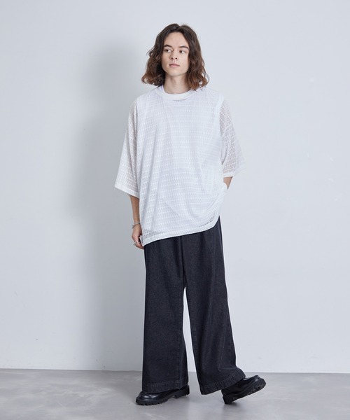 JUNRED（ジュンレッド）の「レースアンサンブルビッグT（アンサンブル・メンズ・ホワイト/グリーン/ブラック・L/M/S）」の10枚目の写真