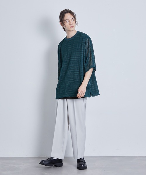 JUNRED（ジュンレッド）の「レースアンサンブルビッグT（アンサンブル・メンズ・ホワイト/グリーン/ブラック・L/M/S）」の14枚目の写真