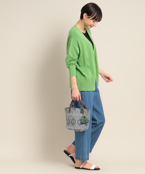 HEMING’S(ヘミングス)の「◆HEMING'S エスニック柄バッグ【ギフトにも】(トートバッグ・レディース・チャコール/ホワイト系その他5・00)」の6枚目の写真
