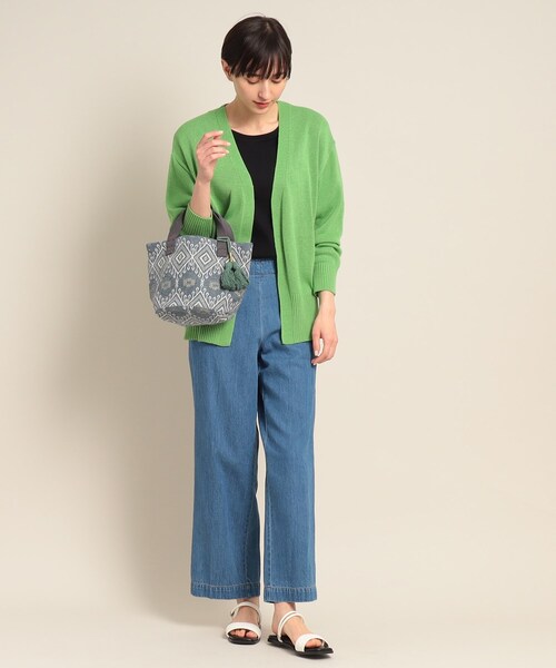 HEMING’S(ヘミングス)の「◆HEMING'S エスニック柄バッグ【ギフトにも】(トートバッグ・レディース・チャコール/ホワイト系その他5・00)」の4枚目の写真