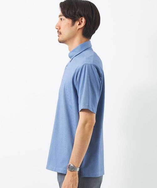 green label relaxing（グリーンレーベルリラクシング）の「COMFY COOL ピケ ボタンダウン ポロシャツ -接触冷感-（ポロシャツ・メンズ・コバルトブルー/ホワイト・XL/L/M/S）」の6枚目の写真