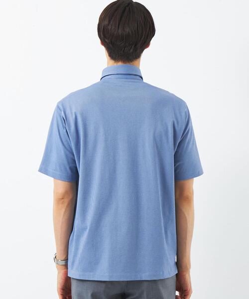 green label relaxing（グリーンレーベルリラクシング）の「COMFY COOL ピケ ボタンダウン ポロシャツ -接触冷感-（ポロシャツ・メンズ・コバルトブルー/ホワイト・XL/L/M/S）」の7枚目の写真