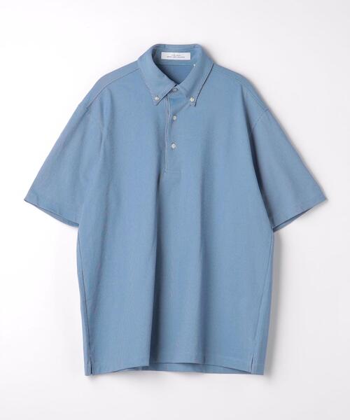 green label relaxing（グリーンレーベルリラクシング）の「COMFY COOL ピケ ボタンダウン ポロシャツ -接触冷感-（ポロシャツ・メンズ・コバルトブルー/ホワイト・XL/L/M/S）」の9枚目の写真