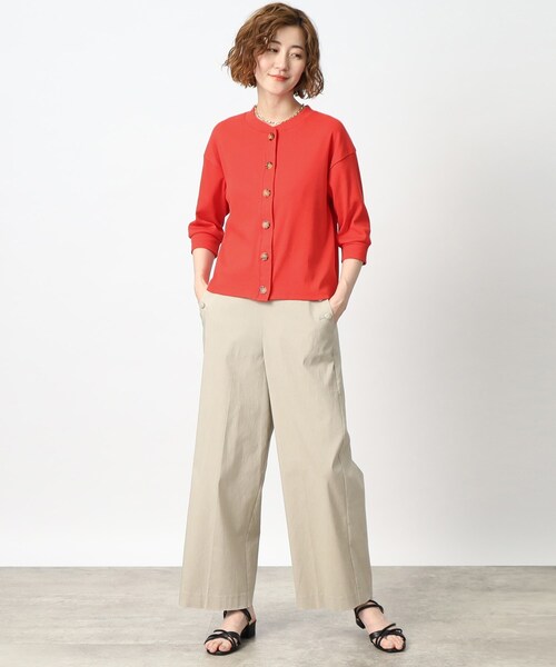 grove(グローブ)の「◆テレコカーディガン×キャミソールアンサンブル(アンサンブル・レディース・ブラック/ホワイト系5/レッド系1・01/03/04/05/02)」の14枚目の写真