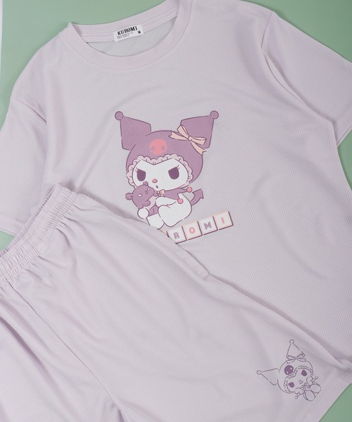 sanrio(サンリオ)の「sanrio 半袖&ショートパンツ ドライワッフル セットアップ(ルームウェア/パジャマ・レディース・ホワイト/サックスブルー/ホワイト系その他2/ブルーグレー/ライトパープル/ライトピンク/ライトグリーン/ホワイト系その他・LL/L/M)」の1枚目の写真