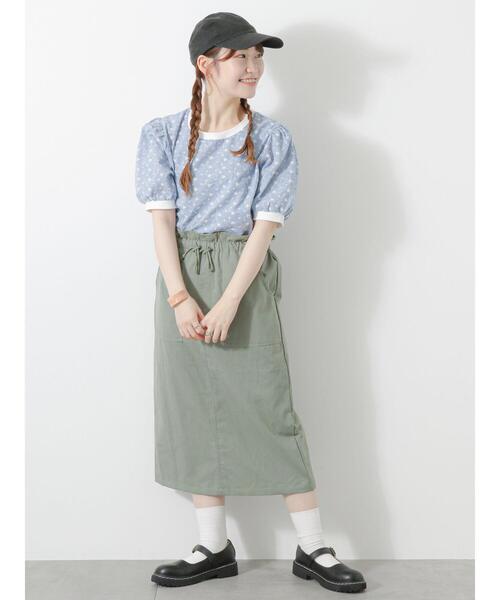 ehka sopo（エヘカソポ）の「チェック花刺繍プルオーバー（シャツ/ブラウス・レディース・サックスブルー/ベージュ/レッド/ブラック・F）」の15枚目の写真