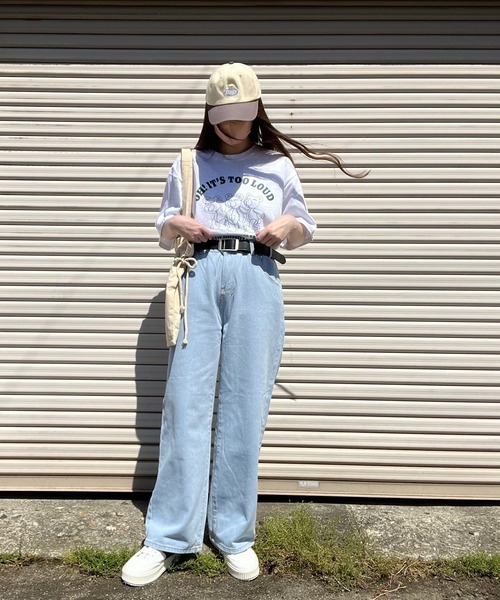 Nana(ナナ)の「キャラクタープリントTシャツ(Tシャツ/カットソー・レディース・ネイビー/ライトグレー/グレイッシュベージュ・FREE)」の21枚目の写真