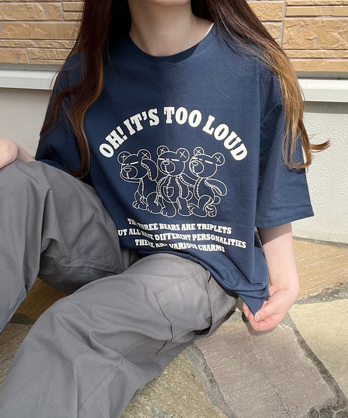 Nana(ナナ)の「キャラクタープリントTシャツ(Tシャツ/カットソー・レディース・ネイビー/ライトグレー/グレイッシュベージュ・FREE)」の20枚目の写真