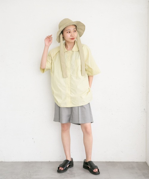 KBF（ケイビーエフ）の「ショルダータックナイロンシャツ（シャツ/ブラウス・レディース・イエロー/ブルー系その他/ブラウン系その他・ONE）」の8枚目の写真