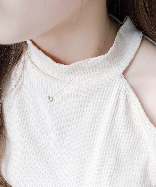 BLOOM（ブルーム）の「K10 イエローゴールド ホワイトトパーズ 馬蹄 ネックレス BLOOM/ブルーム（ネックレス・レディース・イエローゴールド・40cm）」の11枚目の写真