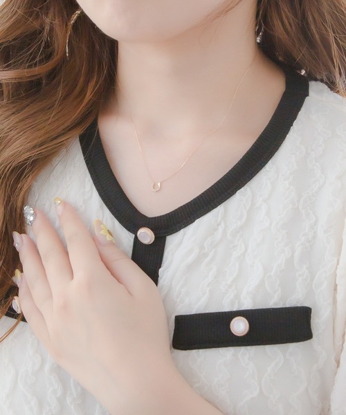 BLOOM（ブルーム）の「K10 イエローゴールド ホワイトトパーズ 馬蹄 ネックレス BLOOM/ブルーム（ネックレス・レディース・イエローゴールド・40cm）」の13枚目の写真