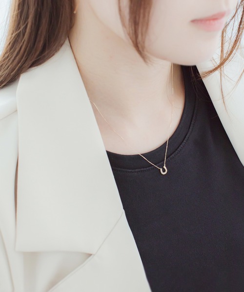 BLOOM（ブルーム）の「K10 イエローゴールド ホワイトトパーズ 馬蹄 ネックレス BLOOM/ブルーム（ネックレス・レディース・イエローゴールド・40cm）」の15枚目の写真