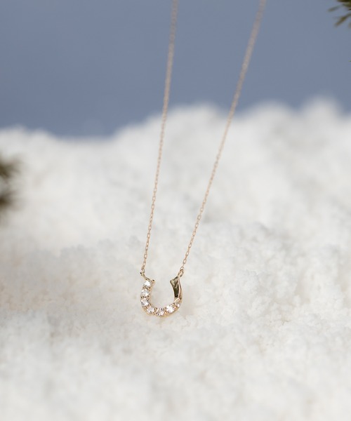 BLOOM（ブルーム）の「K10 イエローゴールド ホワイトトパーズ 馬蹄 ネックレス BLOOM/ブルーム（ネックレス・レディース・イエローゴールド・40cm）」の16枚目の写真