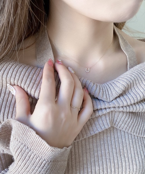 BLOOM（ブルーム）の「K10 イエローゴールド ホワイトトパーズ 馬蹄 ネックレス BLOOM/ブルーム（ネックレス・レディース・イエローゴールド・40cm）」の17枚目の写真