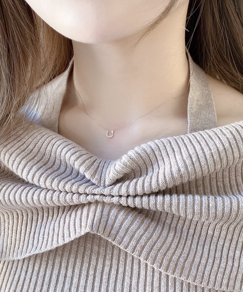 BLOOM（ブルーム）の「K10 イエローゴールド ホワイトトパーズ 馬蹄 ネックレス BLOOM/ブルーム（ネックレス・レディース・イエローゴールド・40cm）」の18枚目の写真