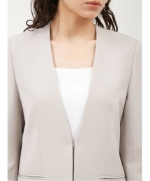 Mila Owen SET UPスペンサー丈ノーカラーW釦ジャケット 新品 BK Mila Owen SET UPスペンサー丈ノーカラーW釦ジャケット
