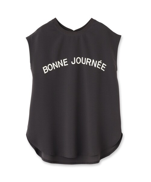 GALLEST（ギャレスト）の「【洗える】ジョーゼットロゴトップス（Tシャツ/カットソー・レディース・チャコールグレー/ホワイト系・38）」の13枚目の写真