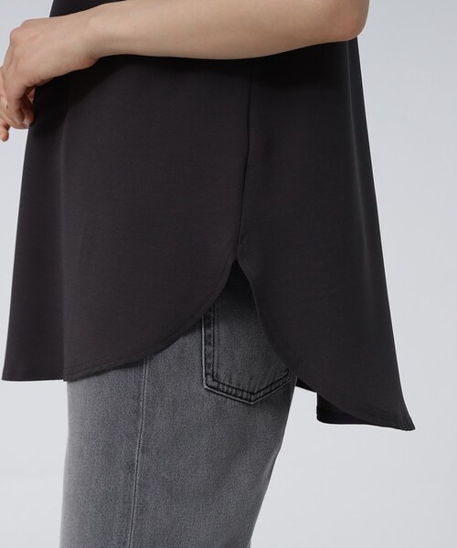 GALLEST（ギャレスト）の「【洗える】ジョーゼットロゴトップス（Tシャツ/カットソー・レディース・チャコールグレー/ホワイト系・38）」の16枚目の写真