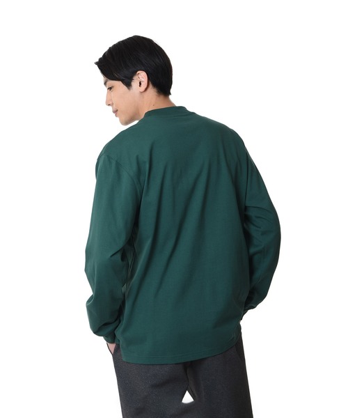 NEW BALANCE(ニューバランス)の「Athletics Varsity モックネック ロングスリーブTシャツ(Tシャツ/カットソー・メンズ・グリーン/ライトグレー・MEDIUM/LARGE/XX-LARGE/X-LARGE/SMALL)」の10枚目の写真