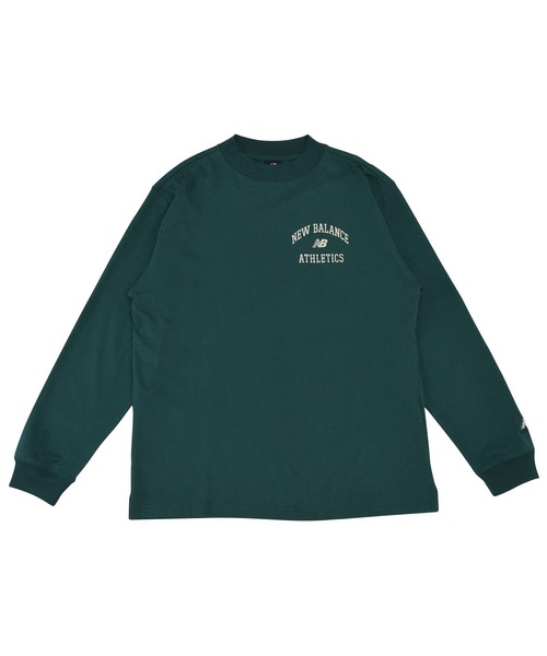 NEW BALANCE(ニューバランス)の「Athletics Varsity モックネック ロングスリーブTシャツ(Tシャツ/カットソー・メンズ・グリーン/ライトグレー・MEDIUM/LARGE/XX-LARGE/X-LARGE/SMALL)」の13枚目の写真