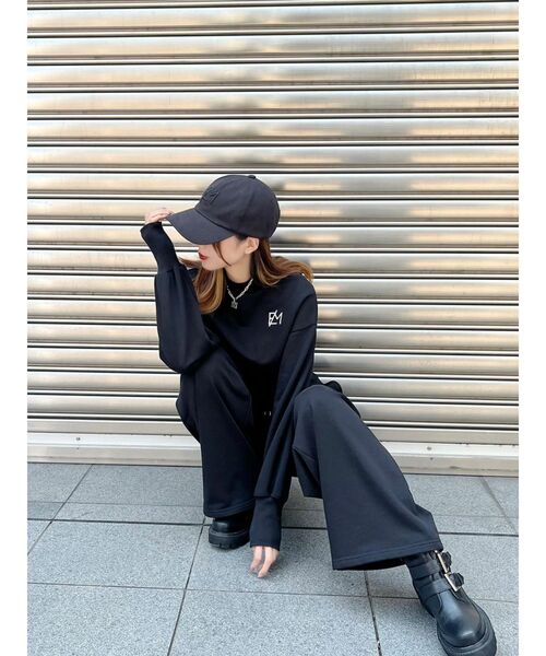 EATME（イートミー）の「ロゴ刺繍ハイネックTOP（Tシャツ/カットソー・レディース・アイボリー/グリーン/ブラック・FREE）」の21枚目の写真