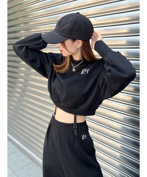 EATME（イートミー）の「ロゴ刺繍ハイネックTOP（Tシャツ/カットソー・レディース・アイボリー/グリーン/ブラック・FREE）」の11枚目の写真