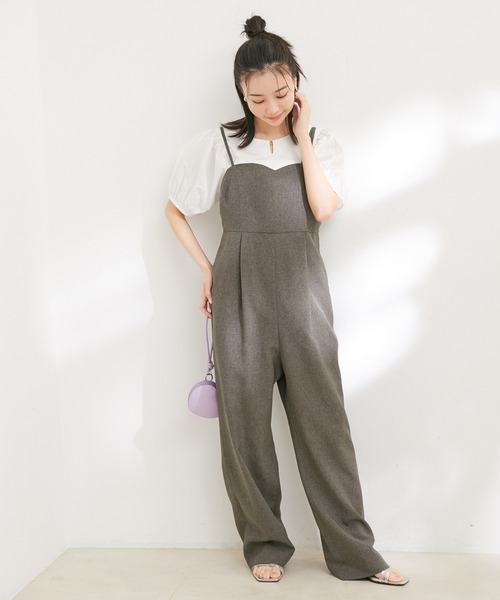 VIS(ビス)の「【接触冷感・洗える】【前後2WAY】異素材ボリュームスリーブカットソー(Tシャツ/カットソー・レディース・ブラック/ホワイト/グリーン/レッド系その他2・FREE)」の9枚目の写真