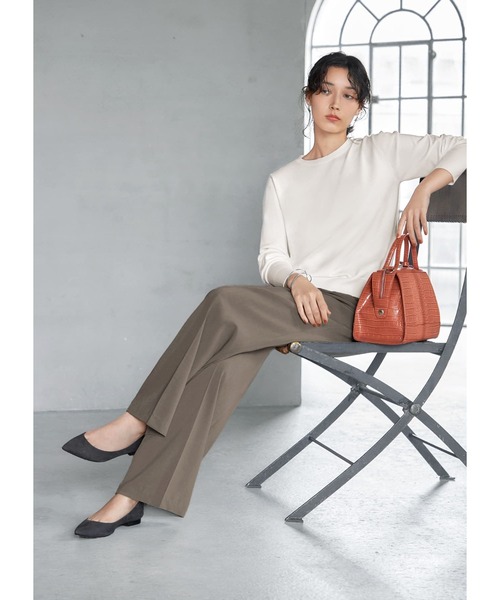 STYLE DELI(スタイルデリ)の「【ピッタリしない】長袖クルーネックニット(ポロシャツ・レディース・レッド系/ブラック/ホワイト・MEDIUM)」の20枚目の写真