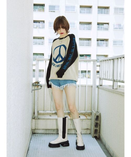 jouetie（ジュエティ）の「ジャカードラグランニット（ニット/セーター・レディース・アイボリー/カーキ/グレー・MEDIUM）」の11枚目の写真