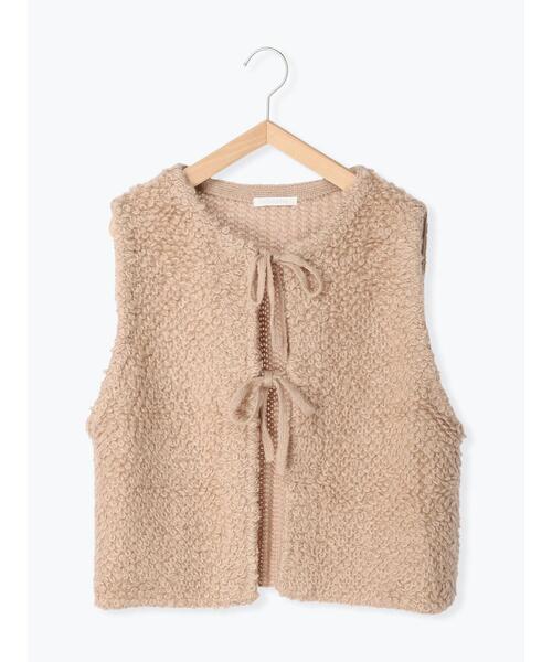 ehka sopo（エヘカソポ）の「ループニットベスト（ベスト・レディース・ブラウン/キナリ/ベージュ・F）」の17枚目の写真