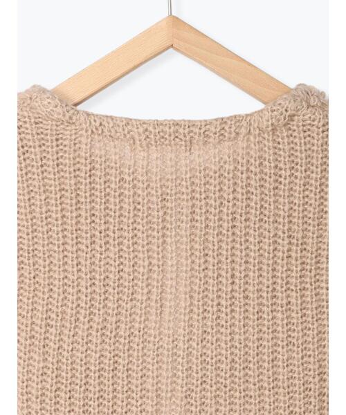 ehka sopo（エヘカソポ）の「ループニットベスト（ベスト・レディース・ブラウン/キナリ/ベージュ・F）」の22枚目の写真
