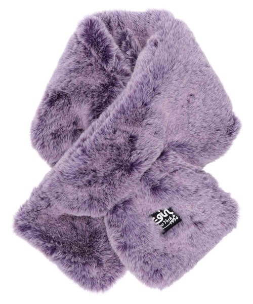 X-girl(エックスガール)の「FAUX FUR SCARF(マフラー・レディース・ブラック/パープル/ホワイト・ONE SIZE)」の3枚目の写真