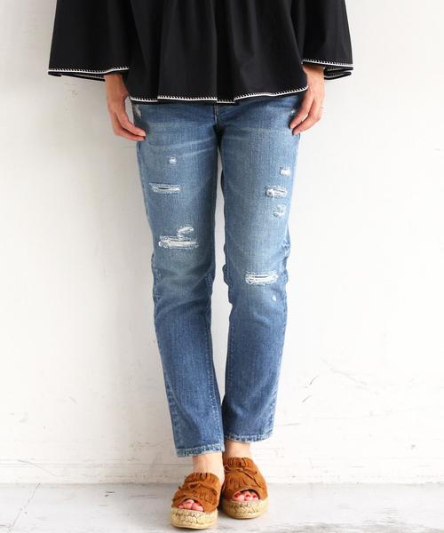 BEAUTY&YOUTH UNITED ARROWS（ビューティーアンドユースユナイテッドアローズ）の「BY ∵LEE別注 アンクルクラッシュデニム（デニムパンツ・レディース・ネイビー・SMALL/MEDIUM）」の8枚目の写真