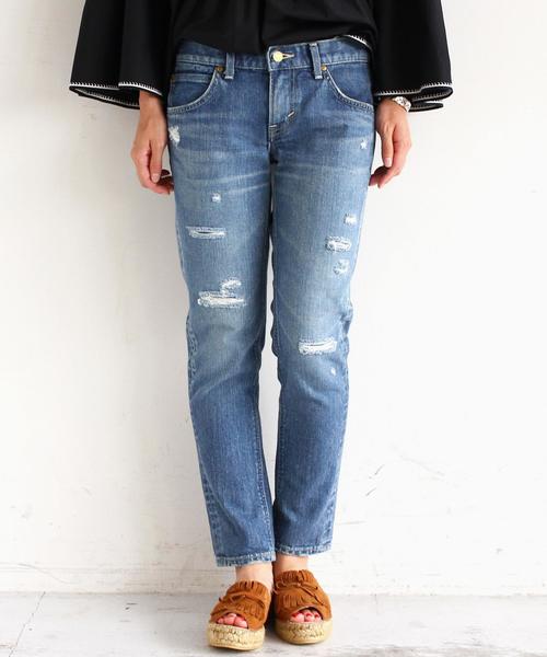 BEAUTY&YOUTH UNITED ARROWS（ビューティーアンドユースユナイテッドアローズ）の「BY ∵LEE別注 アンクルクラッシュデニム（デニムパンツ・レディース・ネイビー・SMALL/MEDIUM）」の9枚目の写真