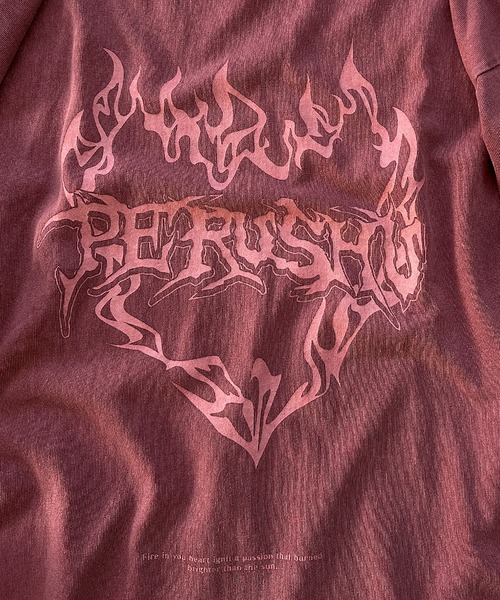Perushu（ペルーシュ）の「ピグメントレトログラフィックプリントロンT（Tシャツ/カットソー・メンズ・ブラック系その他/ダークグリーン/オフホワイト/ブラック/ブラック系その他2/ボルドー・LARGE/MEDIUM）」の17枚目の写真