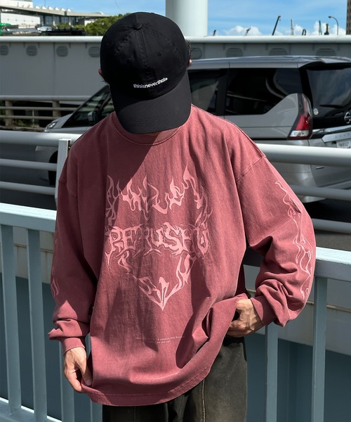 Perushu（ペルーシュ）の「ピグメントレトログラフィックプリントロンT（Tシャツ/カットソー・メンズ・ブラック系その他/ダークグリーン/オフホワイト/ブラック/ブラック系その他2/ボルドー・LARGE/MEDIUM）」の13枚目の写真