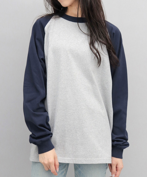 Goodwear(グッドウェア)の「<A.M.S.別注> USAコットン 袖リブ ラグラン ロングスリーブ Tシャツ ルーズシルエット(Tシャツ/カットソー・メンズ・グレー系その他2/ホワイト系その他/ホワイト系その他3/ホワイト系その他4/ホワイト系その他2/グレー系その他・XL/M/L)」の6枚目の写真